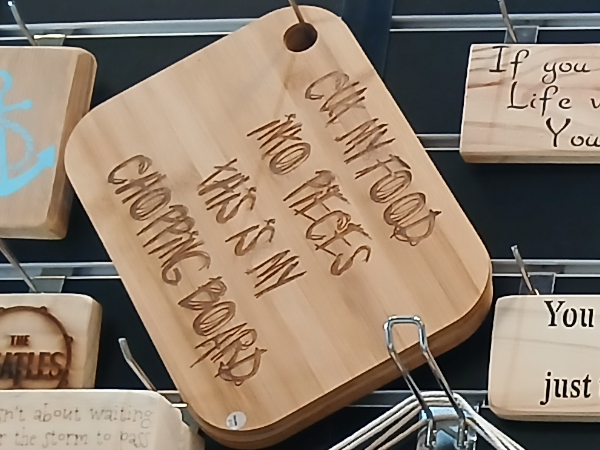 Cut my food into pieces, this is my chopping board - Bamboo Chopping Board: Large